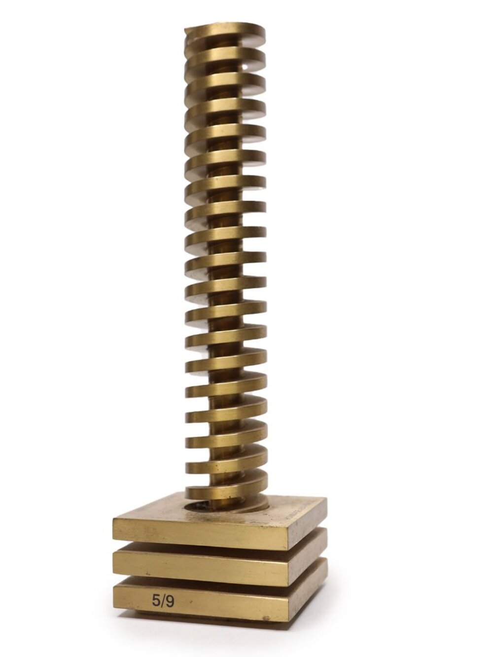 Armand Vaillancourt Signed Quebec Art Brass Sculpture Spirale Axis Mundi 2004